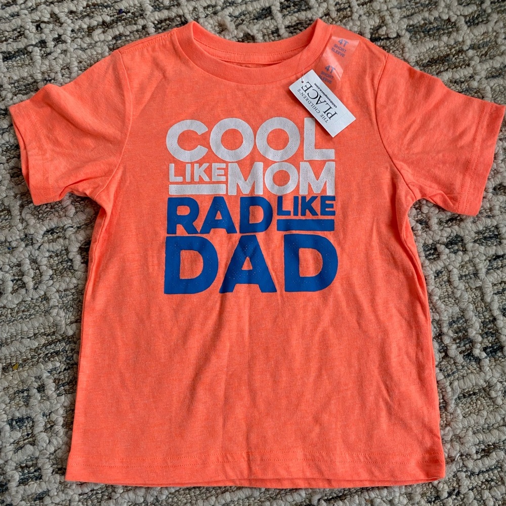 NWT children’s Place cool like mom rad like dad t shirt unisex